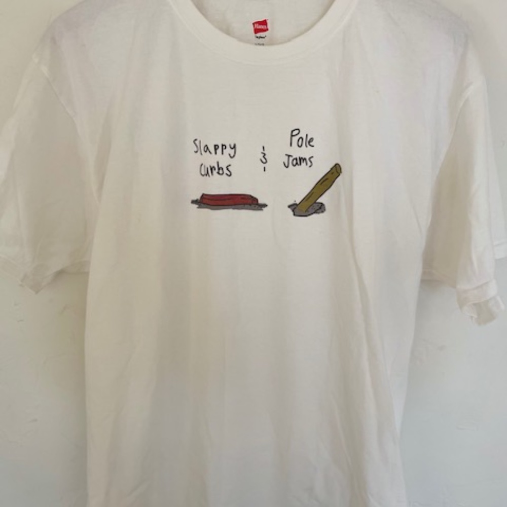 Skateboard Art T shirt slappy curbs and pole jams